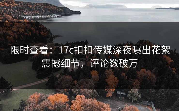 限时查看：17c扣扣传媒深夜曝出花絮震撼细节，评论数破万