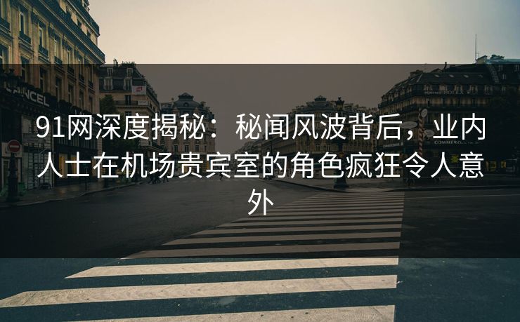 91网深度揭秘：秘闻风波背后，业内人士在机场贵宾室的角色疯狂令人意外